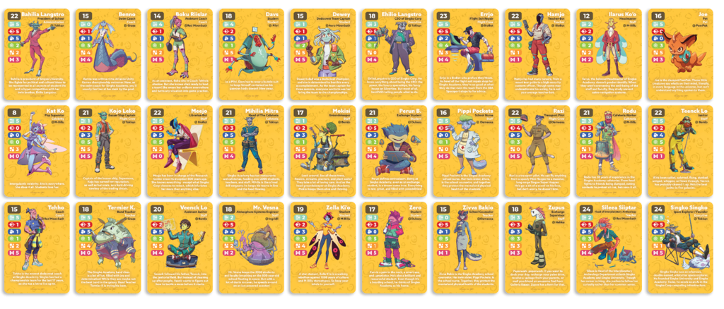 Crew Full Grid - Space Hoppers Card Game
